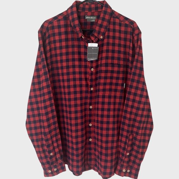 Eddie Bauer Other - Eddie Bauer Button Down Flannel Shirt Mens 2XL Red Black Casual Long Sleeve NEW